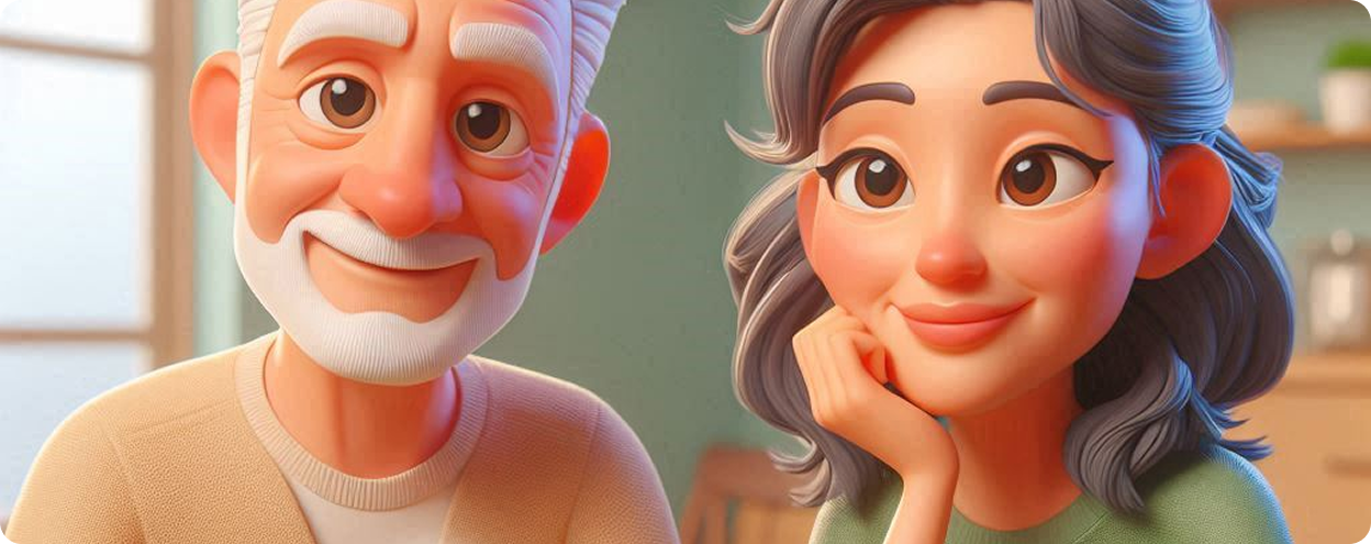 Personajes 3D felices